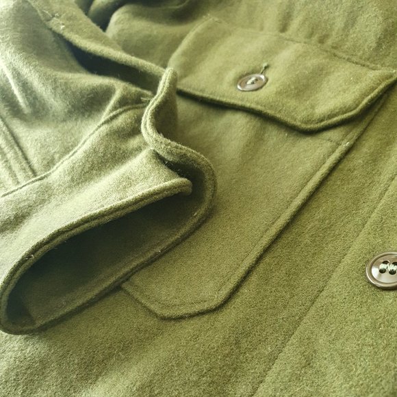 Army Green Wool Military Surplus Jacket - Picture 2 of 4